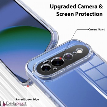 Silikoninis dėklas su kameros apsauga  2.0 mm storio - permatomas (Google Pixel 11 Pro XL)